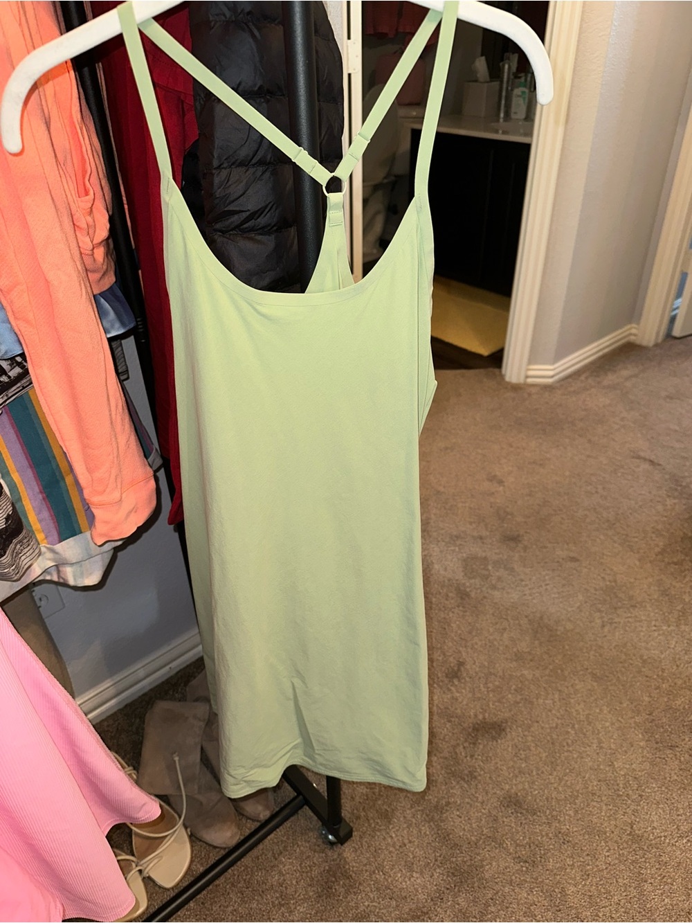 Outdoor Voices Light Green Racerback  Dress
